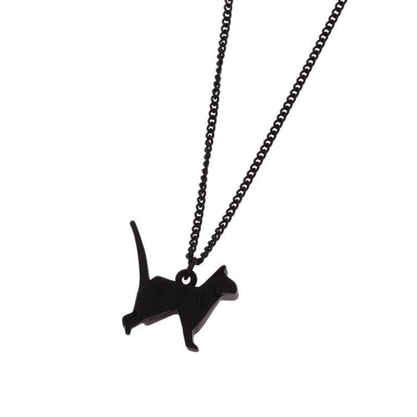 Origami Cat Necklace